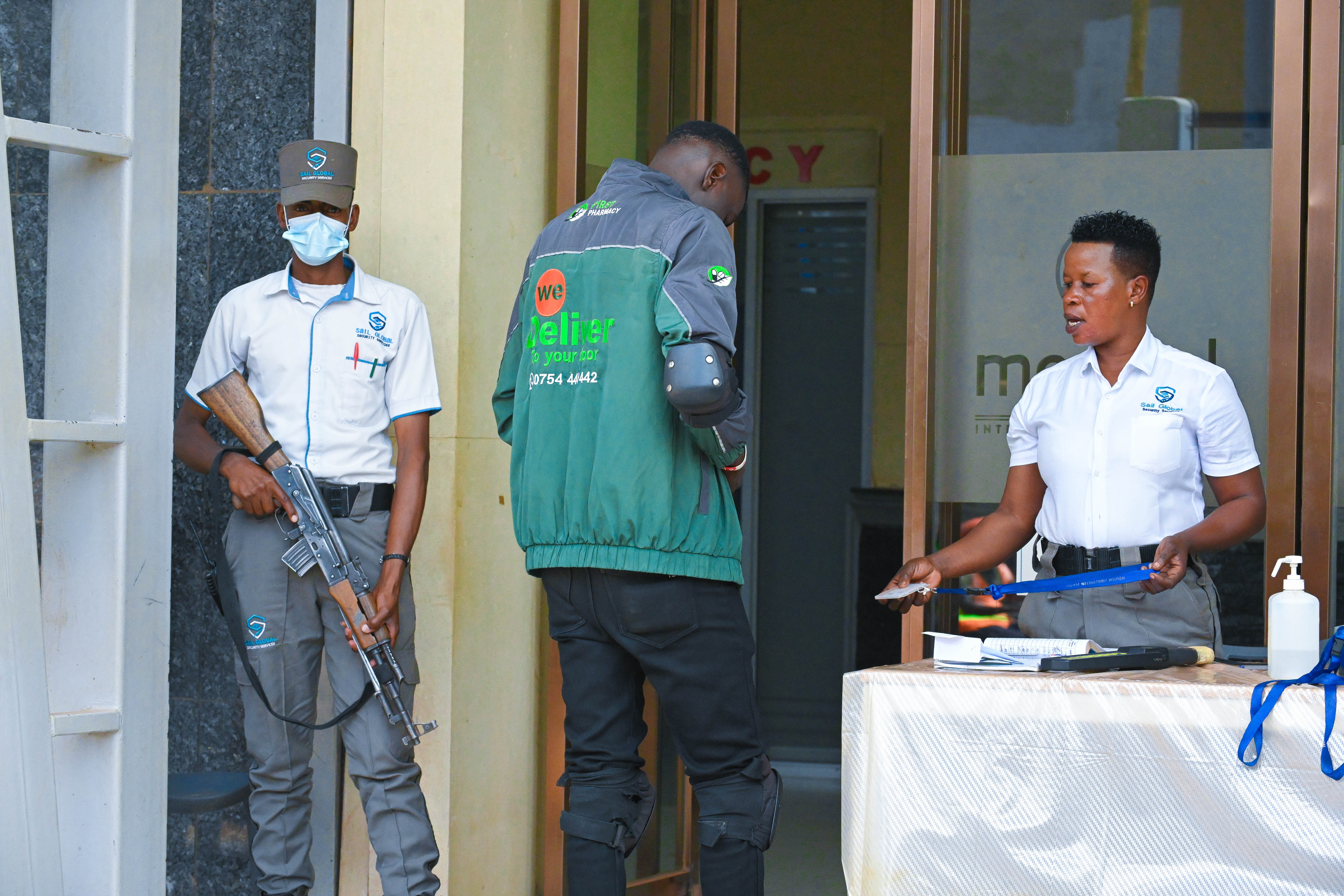 Security professional conducting a site assessment